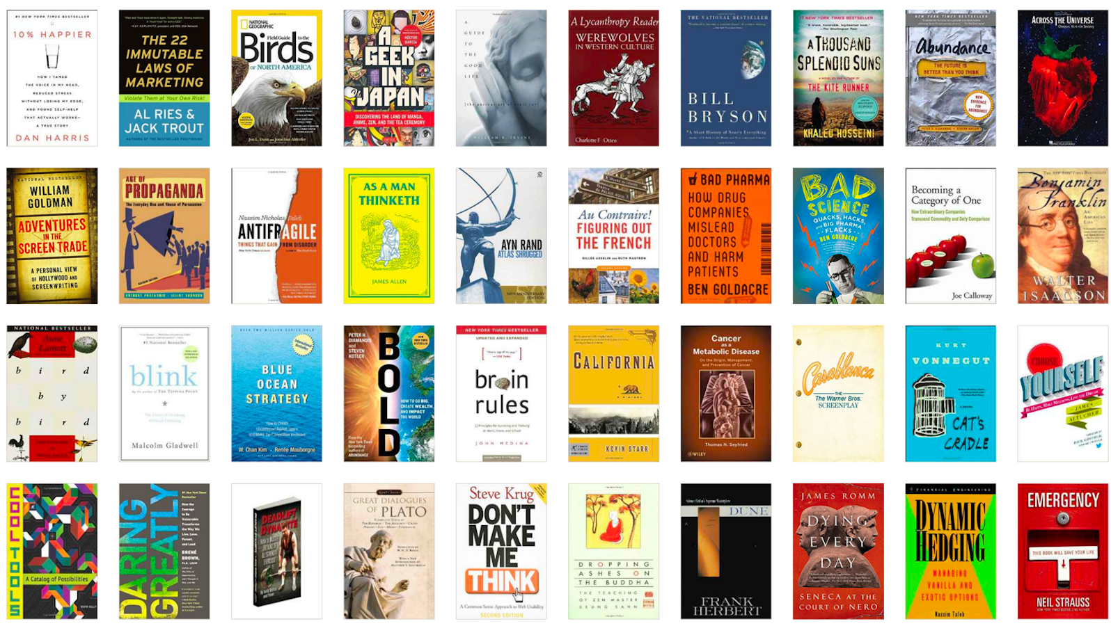 books recommended tim ferriss